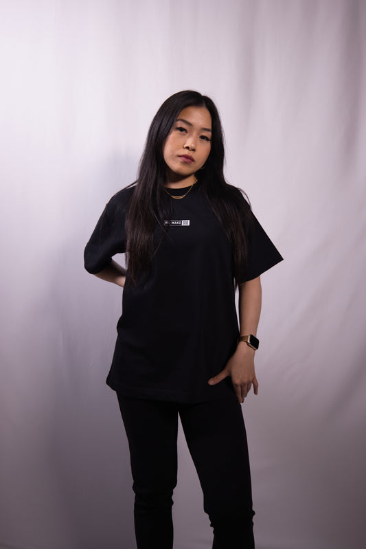 Worldwide - T-Shirt Black Oversized